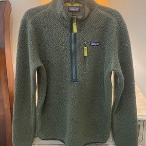 Patagonia Retro Pile Half Zip Green